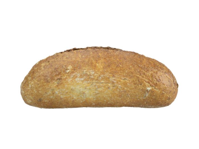 side view rendering of a french bread roll 3d model