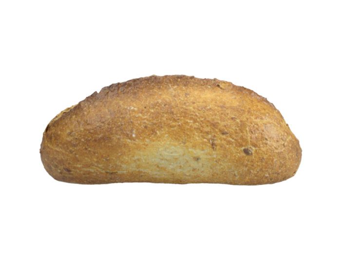 side view rendering of a french bread roll 3d model
