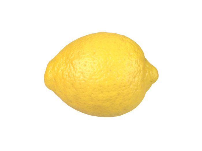 side view rendering of a lemon 3d model