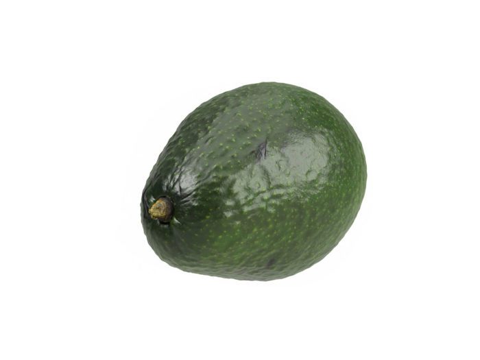 top view rendering of an avocado 3d model