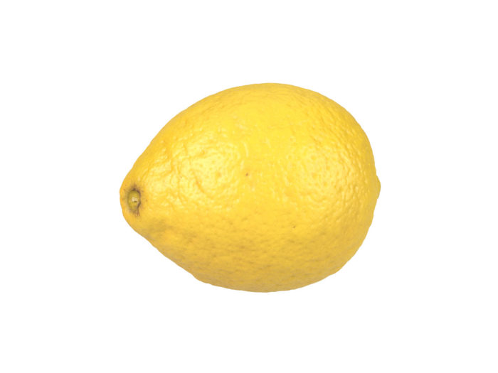 perspective view rendering of a lemon 3d model