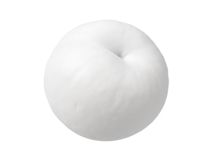 clay rendering of a plum 3d model