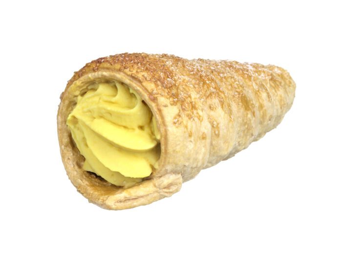 perspective view rendering of a cream horn 3d model