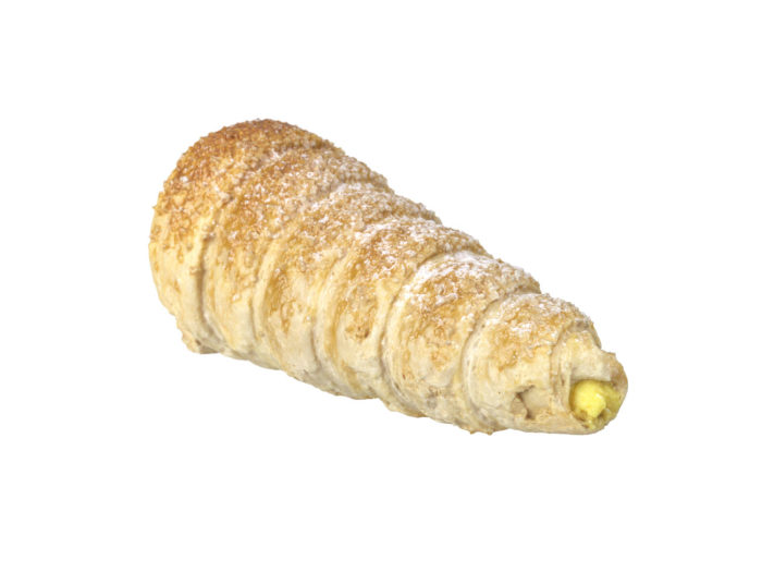 perspective view rendering of a cream horn 3d model