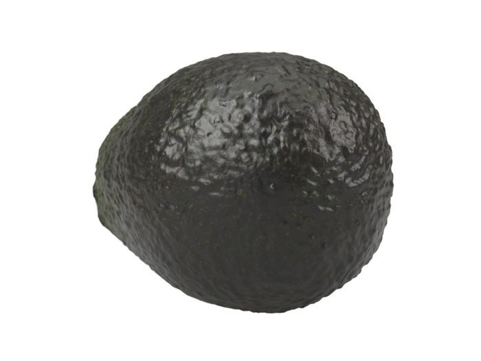 perspective view rendering of an avocado 3d model