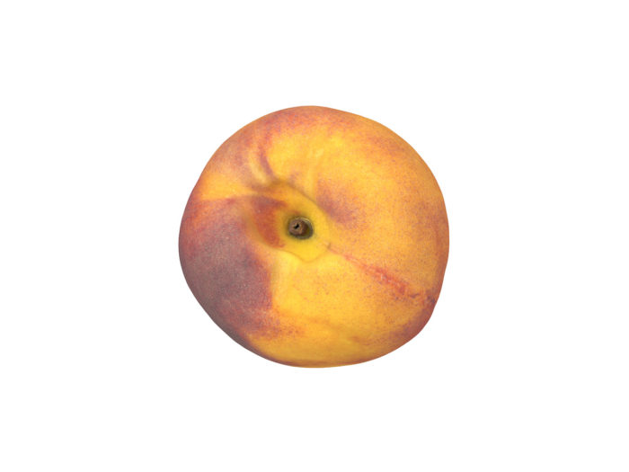 top view rendering of a peach 3d model