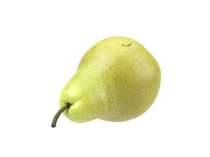 perspective view rendering of a pear 3d model