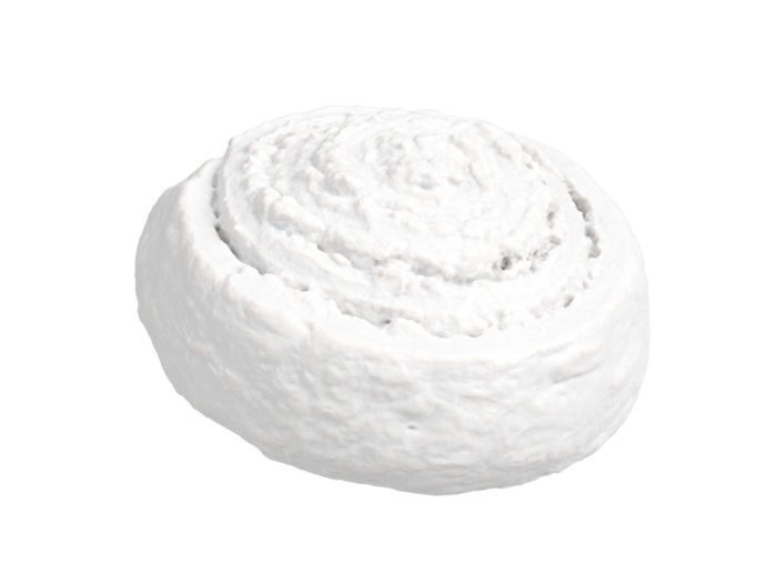 clay rendering of a cinnamon roll 3d model