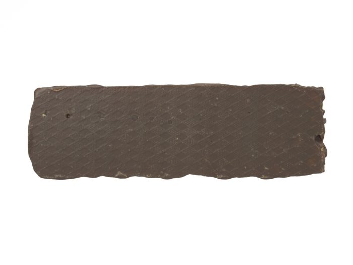 bottom view rendering of a chocolate granola bar 3d model