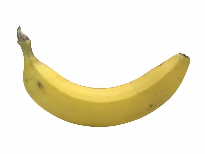 side view rendering of a banana 3d model