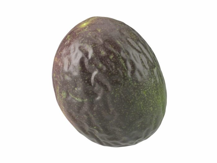 perspective view rendering of a passion fruit 3d model