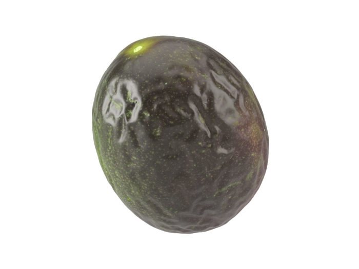 perspective view rendering of a passion fruit 3d model