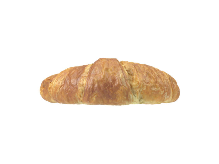 side view rendering of a croissant 3d model