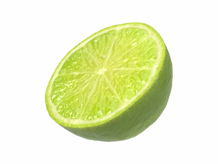 perspective view rendering of a lime half 3d model