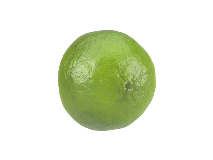 back view rendering of a lime half 3d model