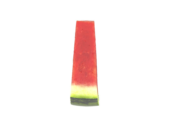 side view rendering of a watermelon slice 3d model