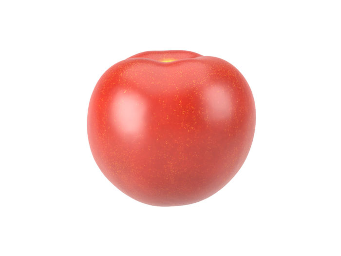 side view rendering of a tomato 3d model