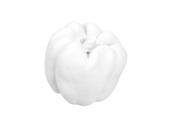 clay rendering of a tequila bell pepper 3d model