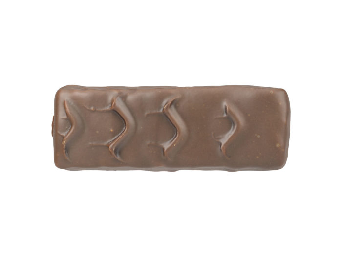 top view rendering of a chocolate bar 3d model