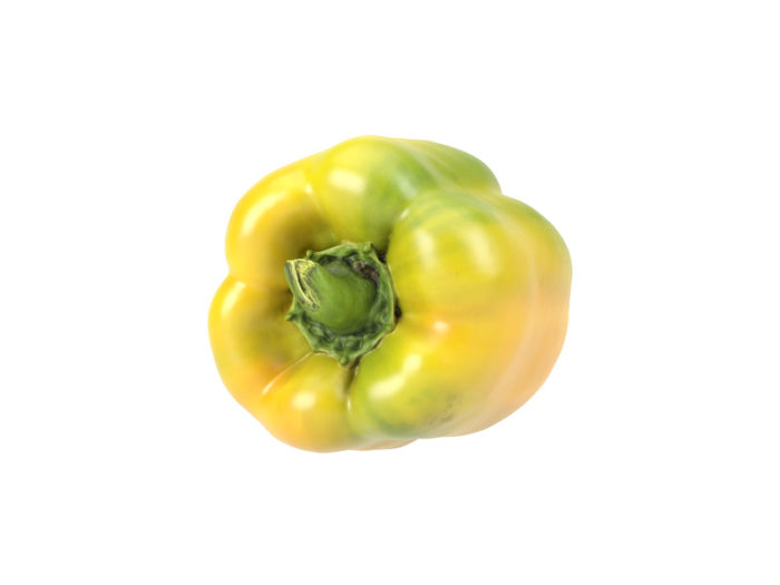 top view rendering of a bell pepper 3d model