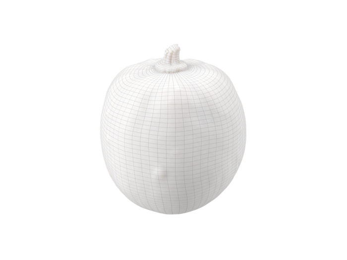 wireframe rendering of a decorative gourd 3d model