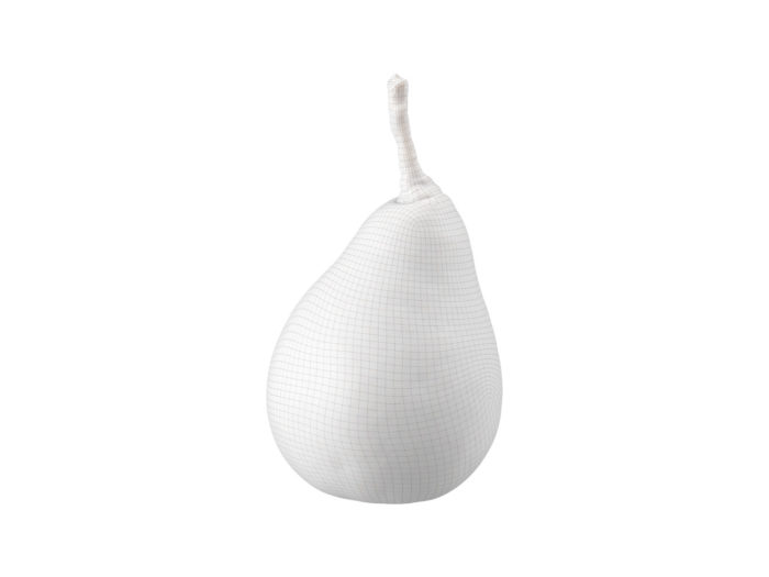 wireframe rendering of a pear 3d model