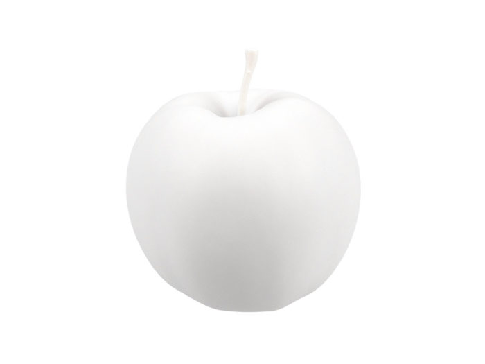 clay rendering of a red apple 3d model