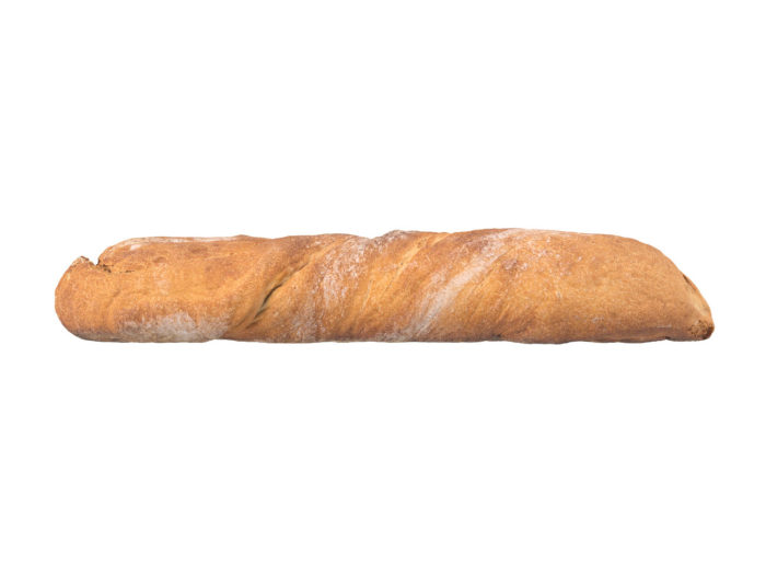 side view rendering of a bread 3d model