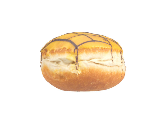 side view rendering of a filled doughnut 3d model