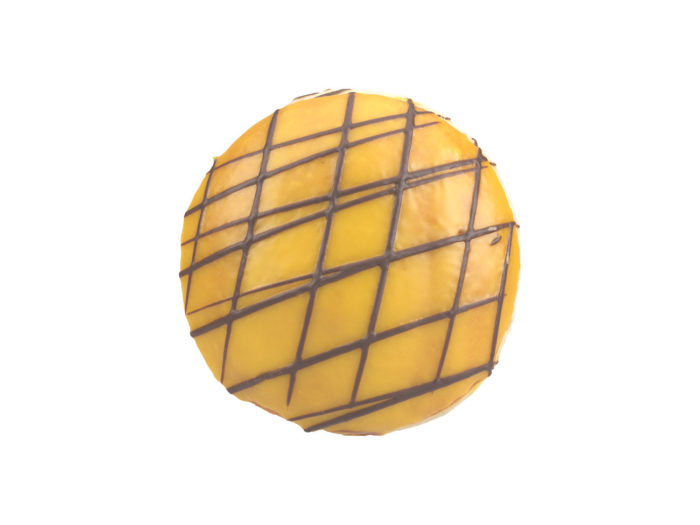top view rendering of a filled doughnut 3d model
