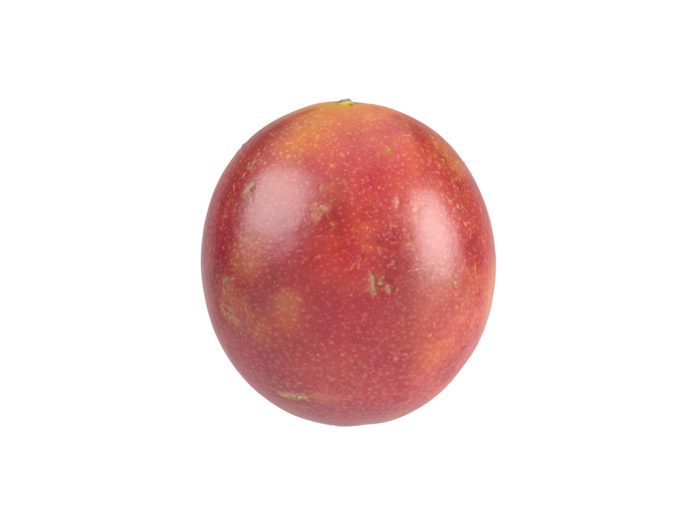 side view rendering of a passion fruit 3d model
