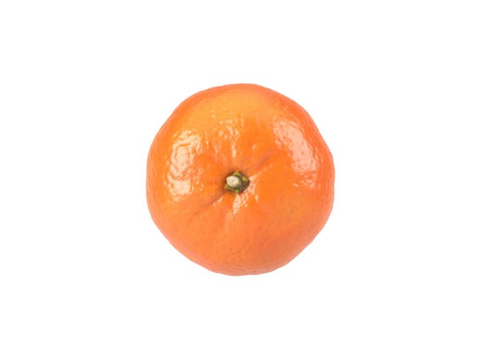 top view rendering of a clementine 3d model