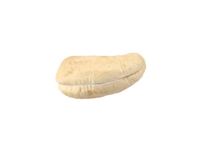top view rendering of a cashew nut 3d model