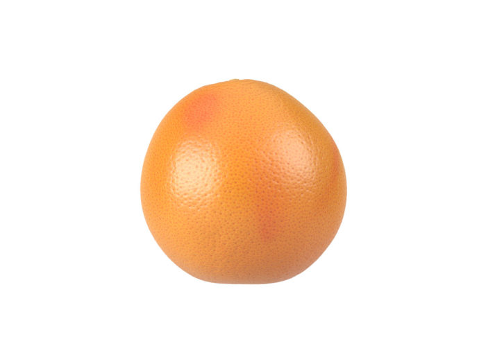 side view rendering of a grapefruit 3d model