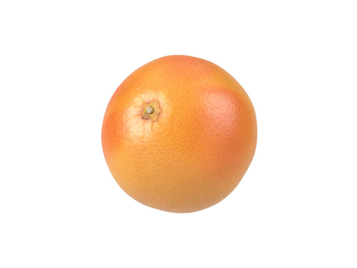 perspective view rendering of a grapefruit 3d model