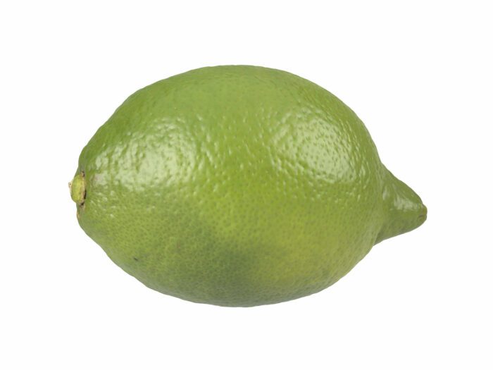 side view rendering of a green lemon 3d model
