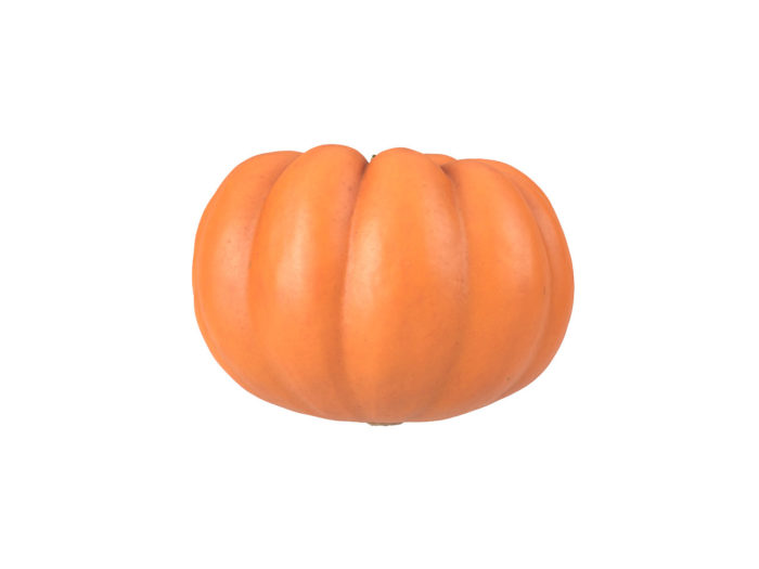 side view rendering of a mandarin pumpkin 3d model