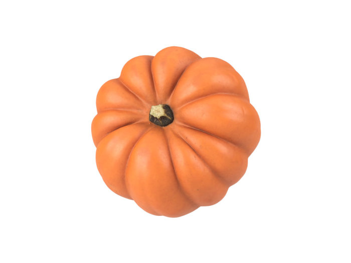 top view rendering of a mandarin pumpkin 3d model