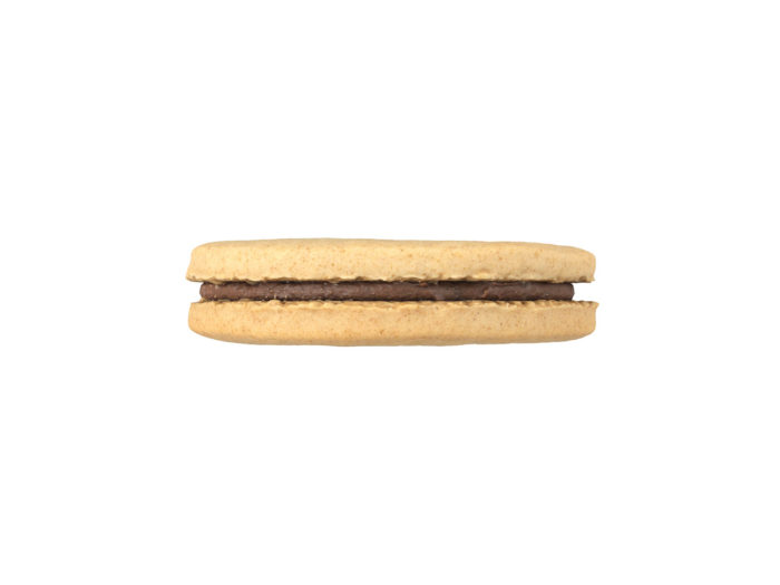 side view rendering of a cookie sandwich 3d model
