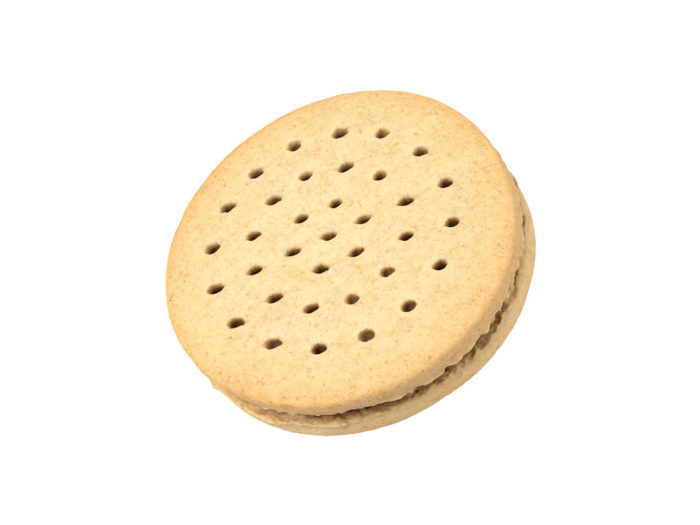 perspective view rendering of a cookie sandwich 3d model
