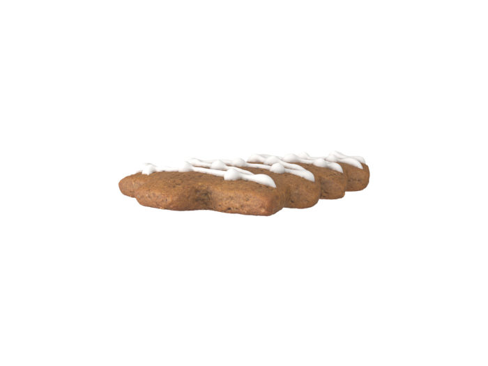 side view rendering of a gingerbread christmas tree 3d model