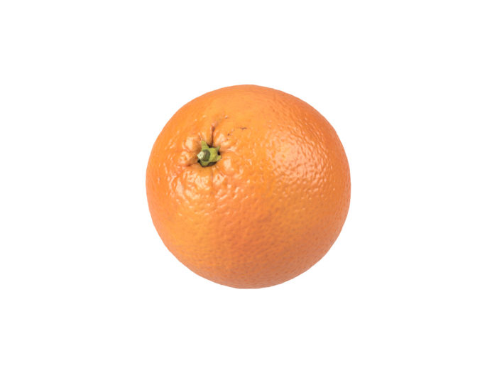 top view rendering of an orange 3d model