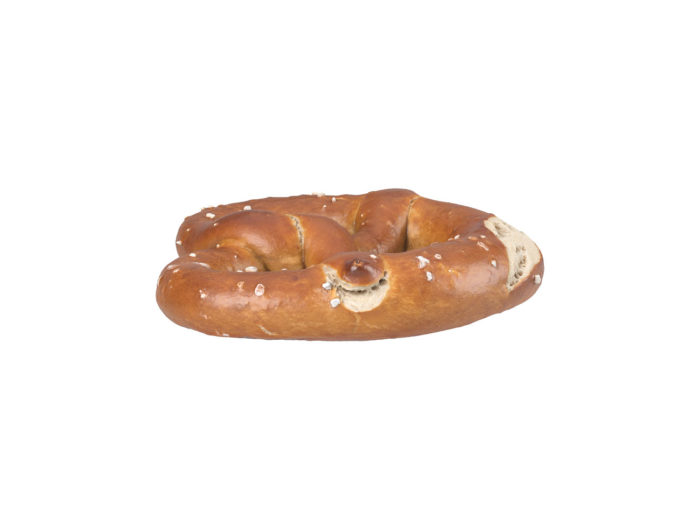 side view rendering of a pretzel 3d model