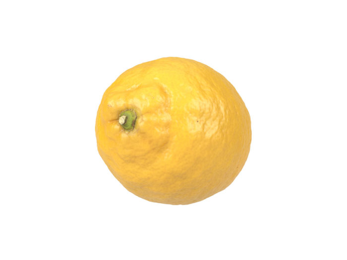 top view rendering of a lemon 3d model