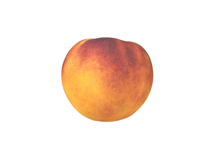 side view rendering of a peach 3d model