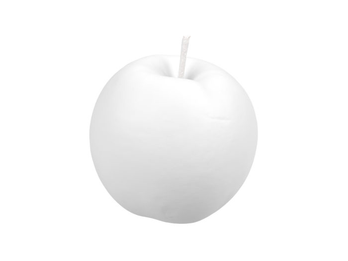 clay rendering of a green apple 3d model