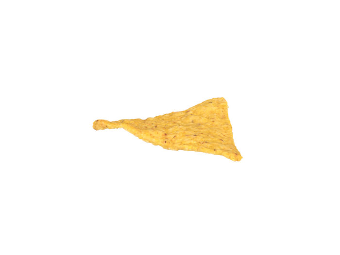 perspective view rendering of a tortilla chip 3d model