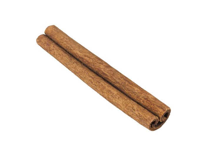 perspective view rendering of adried cinnamon stick 3d model