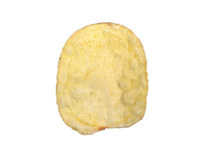 front view rendering of a potato chip 3d model