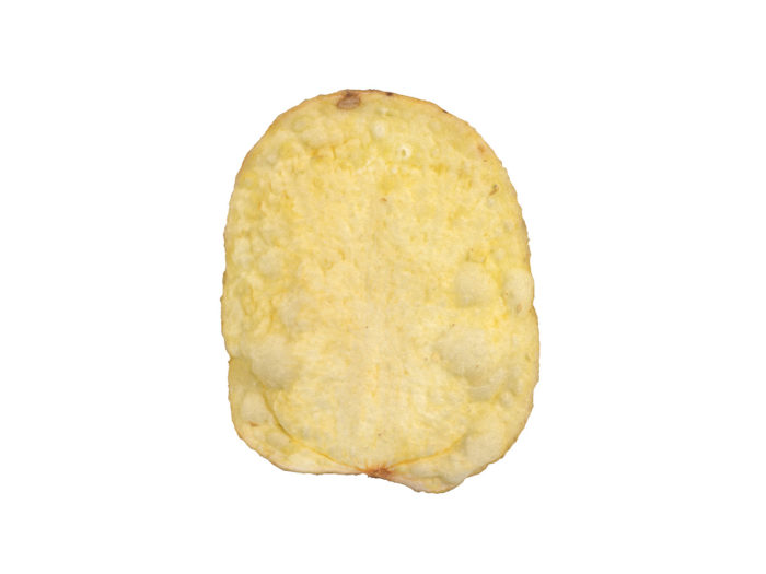 back view rendering of a potato chip 3d model
